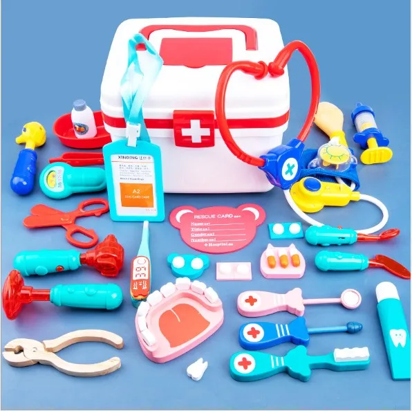 13 шт. Детские ролевые игры медицинские игрушки набор Портативный рюкзак