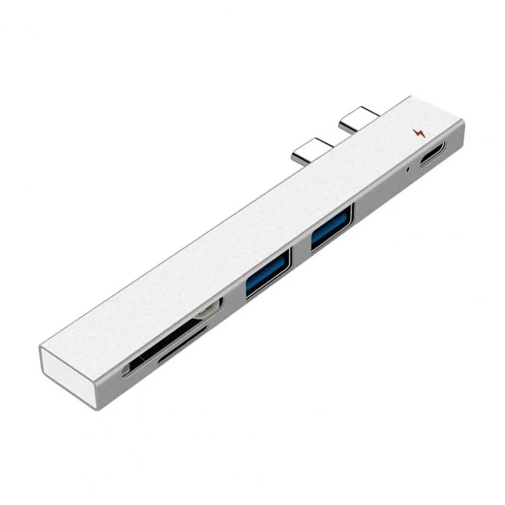 

Docking Station Dual USB 3.0 Ports Card Reader Interface Mini Aluminum Alloy Type-C Converter for MacBook Pro