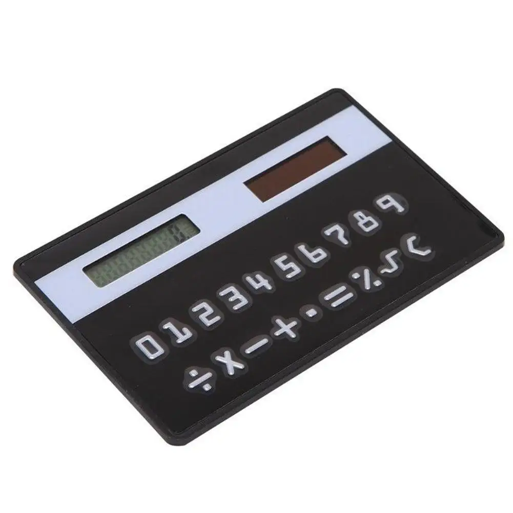Цифровой Ультратонкий карманный калькулятор с 8 цифрами размер кредитной карты