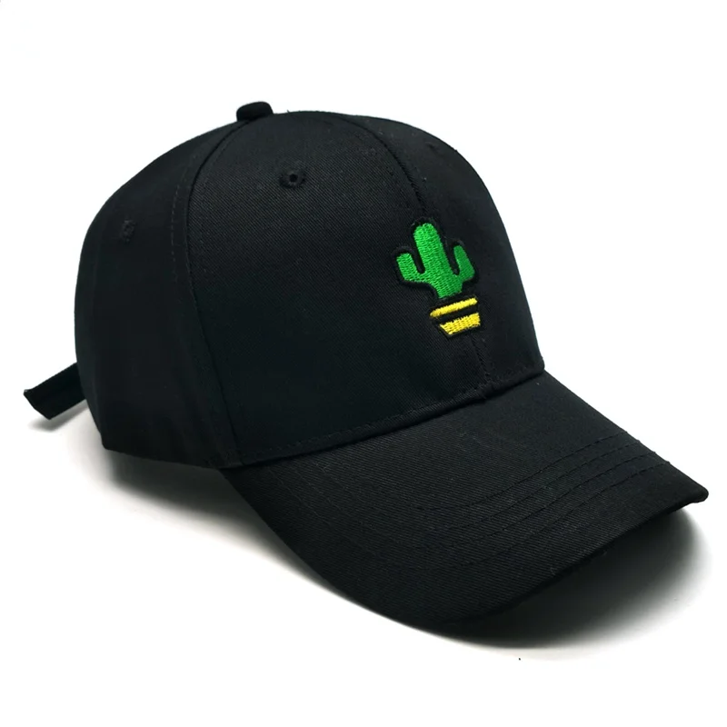 Men Women Hat Caps Cactus Embroidery Baseball Cap Simple Fashion Cartoon Couple Visor Adjustable Snapback Sunhat | Аксессуары для