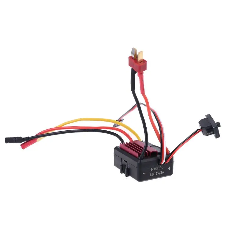 35A бесщеточный двигатель ESC водонепроницаемый 2 3S Lipo программируемый для 1/14 1/16 RC