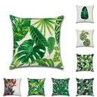 Новый чехол для подушки тропический лист кактус монстера из полиэстера декоративные льняные подушки для дивана украшение для дома