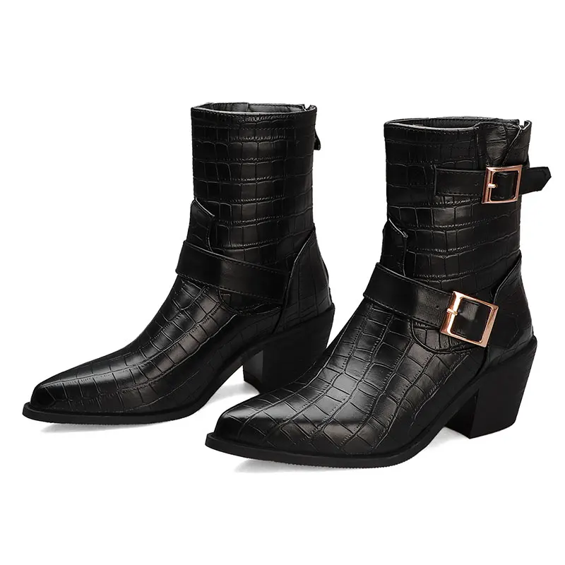 Женские ботинки GENSHUO на молнии женские осенние ботильоны Размеры 33-48 | Обувь