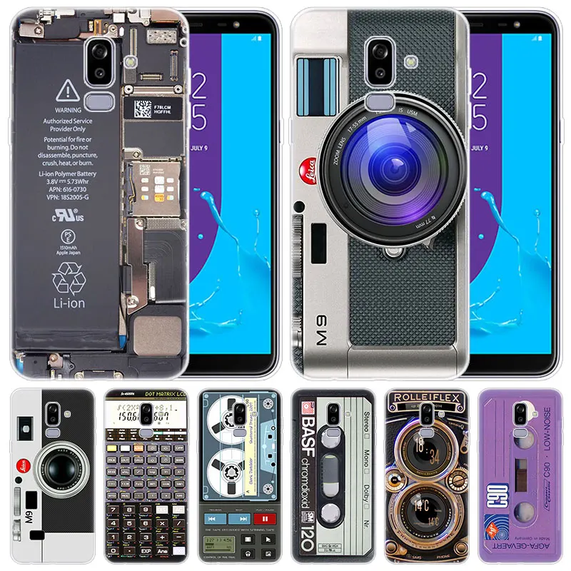Роскошный винтажный Ретро чехол для камеры музыкальная кассета Samsung Galaxy J8 J7 J6 J4 J2