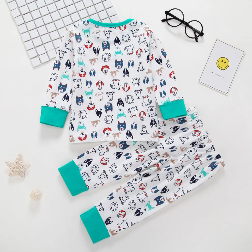 2PCS Sleepwear Set For Baby Boys And Girls Long Sleeve Cartoon Bear Tops+Pants Pajamas Outfits Autumn Clothes Y81 |