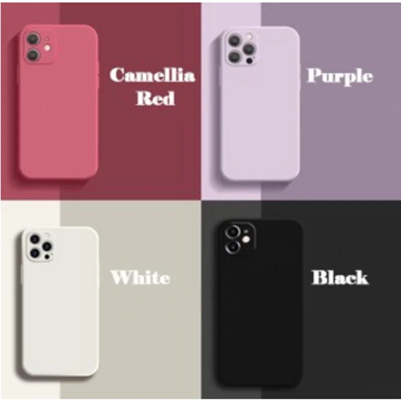 Чехол из жидкого силикона для iPhone X 12 11 Pro Max Mini XR XS противоударный мягкий чехол с