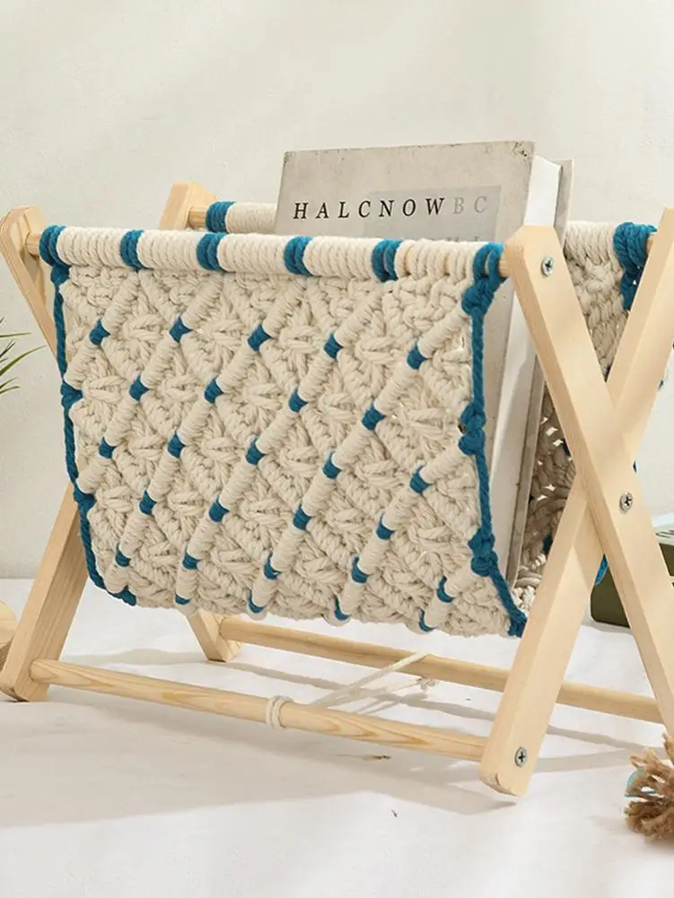 

Nordic Cotton Rope Holder Room Decor Foldable Book Holder For Store Books Newspapers Magazines Scarves Mail Documents Towels