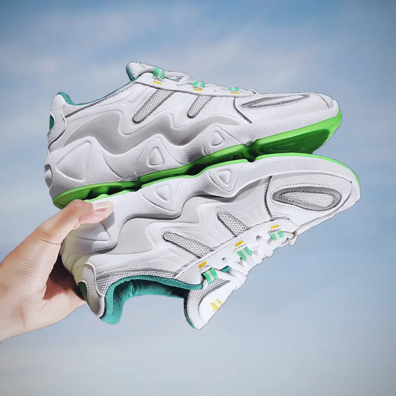 Мужские кроссовки для бега Four seasons амортизирующие носки светильник дышащие