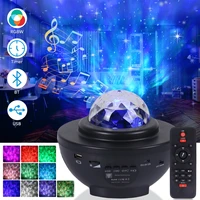zk50 led star galaxy projector ocean music starry water wave projector light projector sound activated projector light