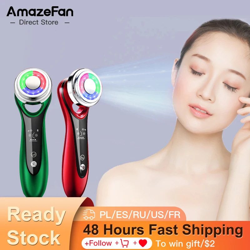 

Radio Frequency Beauty Device EMS Face Lifting Face Massager Heat Red Blue Light Face care Deep Cleansing Home Skin Care Device