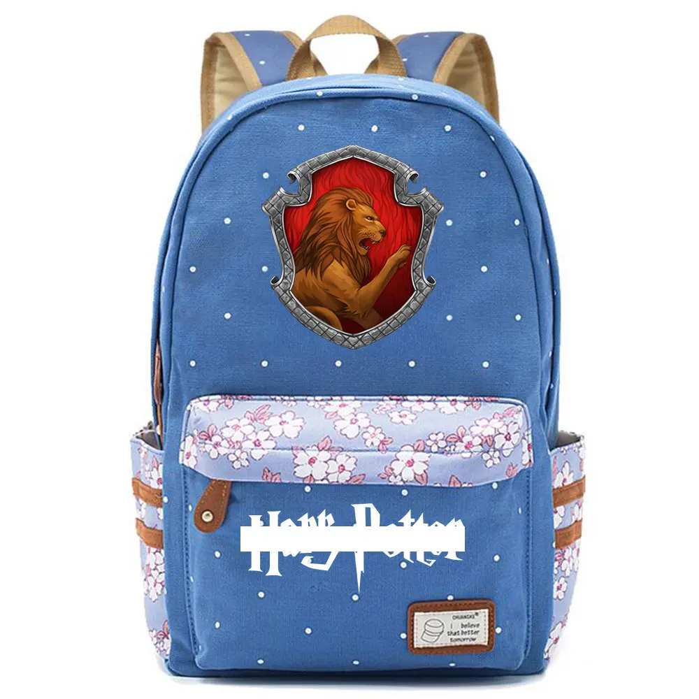 F0301 Горячая Волшебная школа Ravenclaw Орел детская школьная сумка для девочек Женская сумка рюкзак для подростков холщовый женский рюкзак - Цвет: F03-28