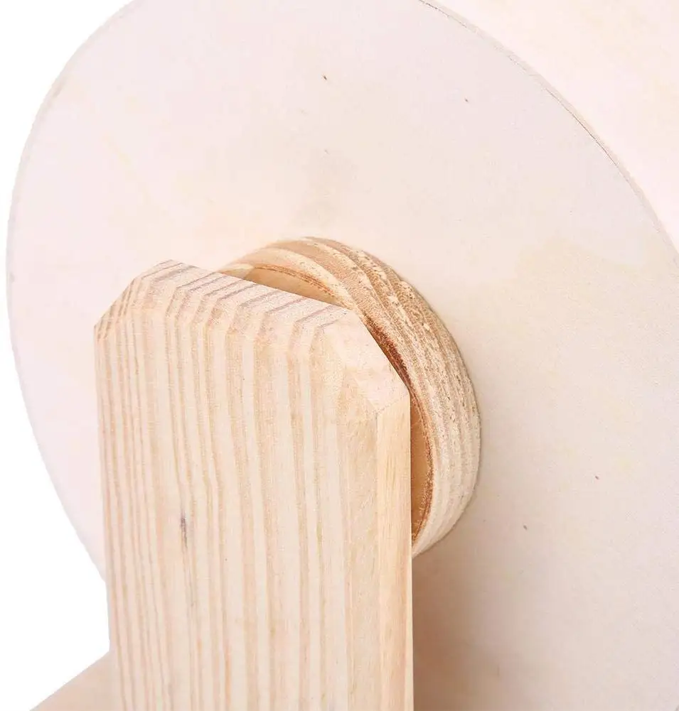 Деревянное колесо для упражнений с маленькими животными хомяк беззвучный