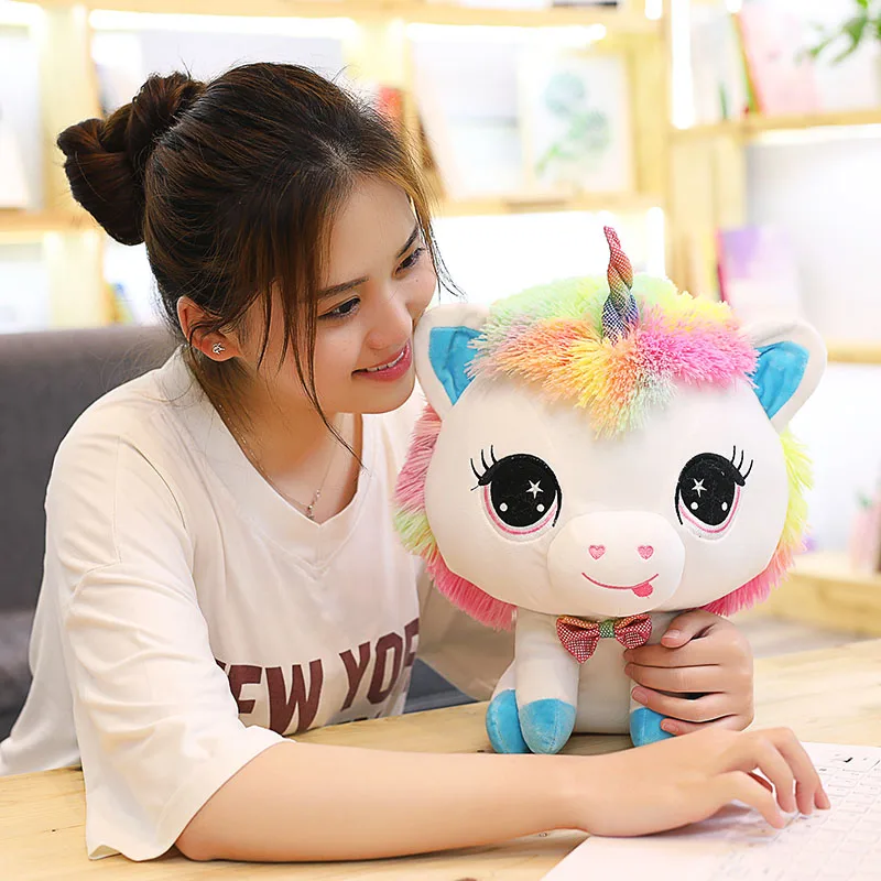 

PUNIDAMAN cute rainbow Unicorn Stuffed Plush Toy Soft Uncorn Kids Toy Birthday Gift