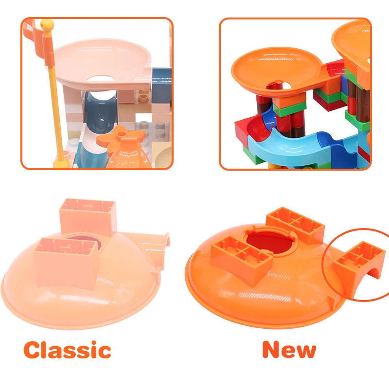 Мраморная гоночная трасса большая воронка горка строительные блоки сделай сам