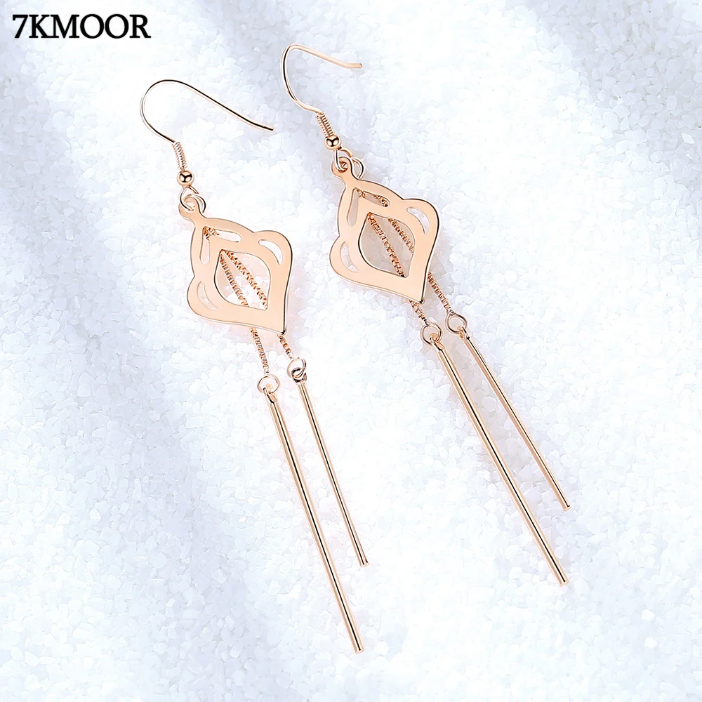 Женские серьги капельки 7KMOOR женские подвески роскошные украшения длинные