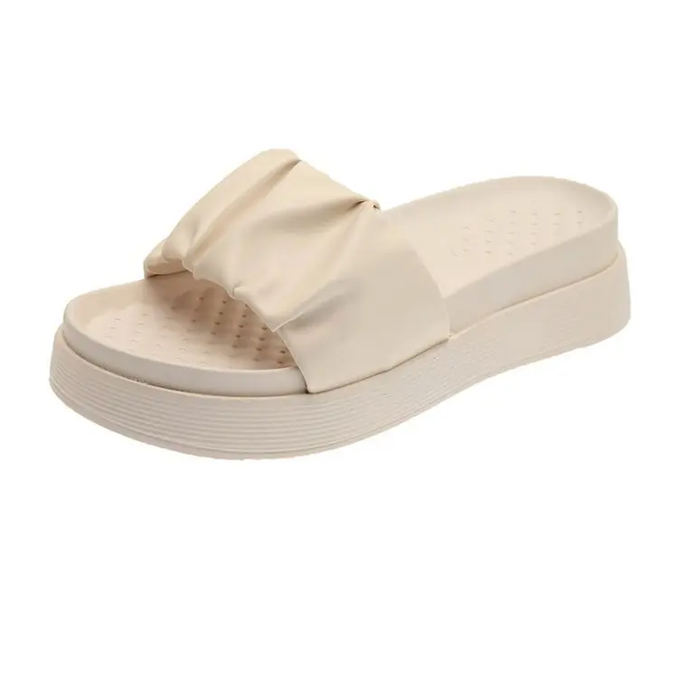 

House Slippers Platform Female Shoes Luxury Slides Summer Clogs Woman Low 2021 Designer Beach Soft Rome Fabric TPR Casual Hoof H