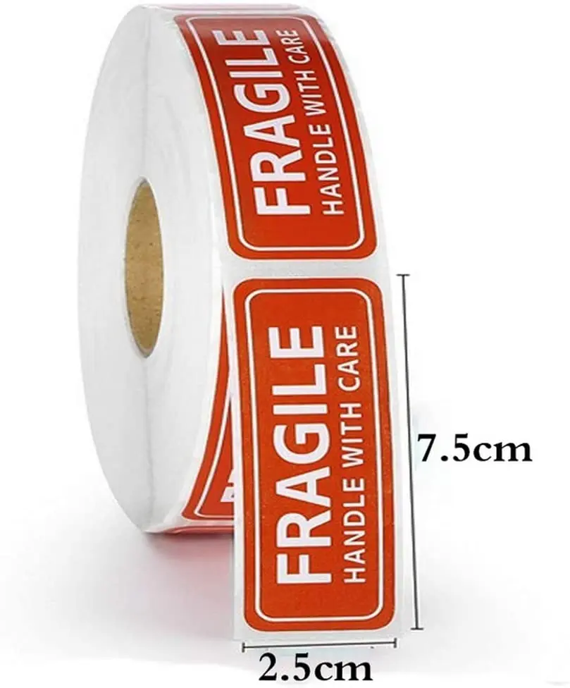 250 шт./рулон 1*3 дюйма &quotне сгибайте&quot Обращайтесь с осторожностью спасибо