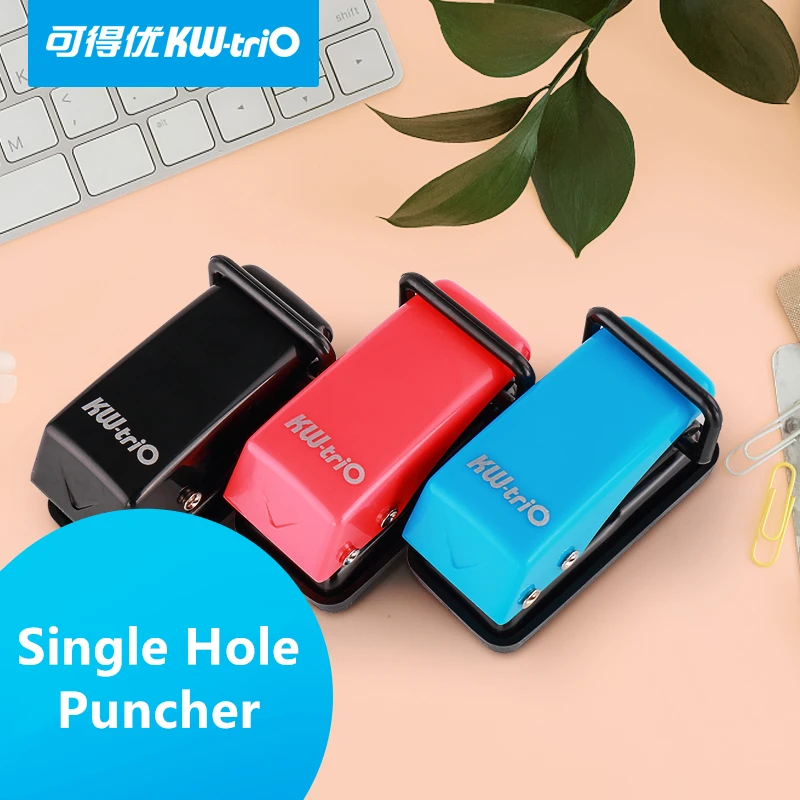 KW-TRIO мини один Дырокол ручной офис тонкий пояс который крепится на с отрывными