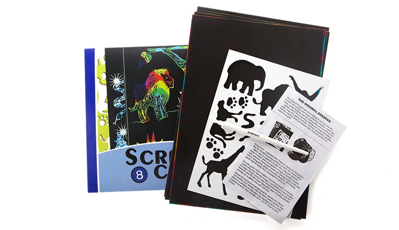 1 комплект 6 шт. 20x15 см волшебная цветная бумага для скретч Арта цветные ing карты игрушки для рисования соскабливанием для детей