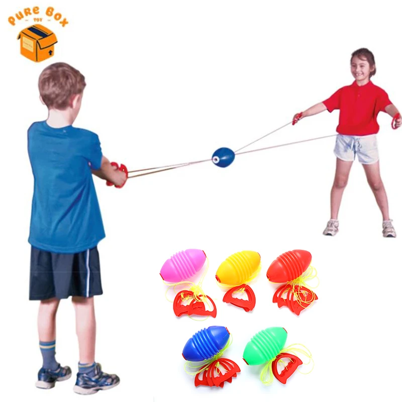 Детская игрушка уличный интерактивный тянущийся эластичный скоростной мяч