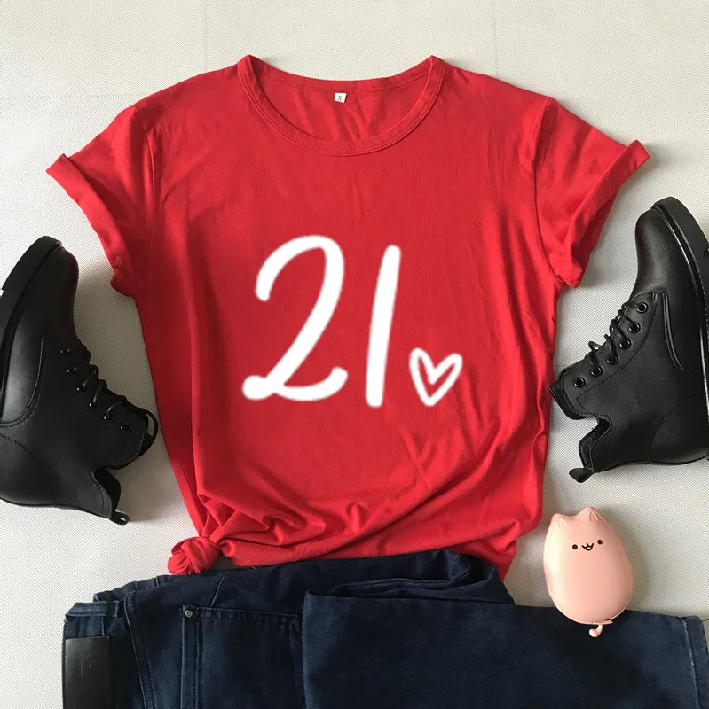 

21 день рождения футболка в полоску с коротким рукавом для мальчиков, родившиеся в 1999 подарочные футболки Harajuku Модные Графический женские хл...