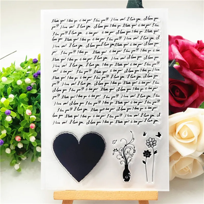 

Love Text Clear Stamp Transparent For Scrapbooking DIY Card Handmade Kid Funny Seal Stencil Poster Making Postercard Album Decor