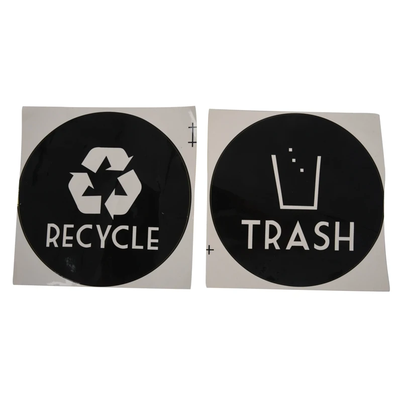 Recycle + мусорная виниловая наклейка с надписью (6x6 дюймов черный) | Электроника