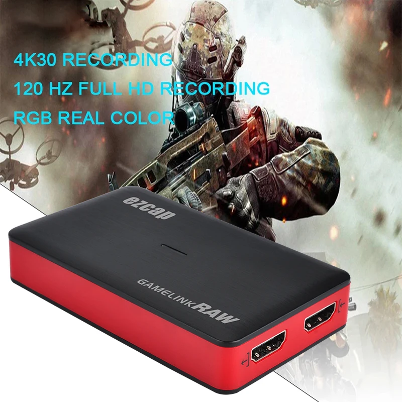 

Real 4K Video Capture Card FULL HD 1080P 60fps 120fps HDMI To USB 3.0 Live Streaming Game Recording Box Mic Audio Input TV Loop