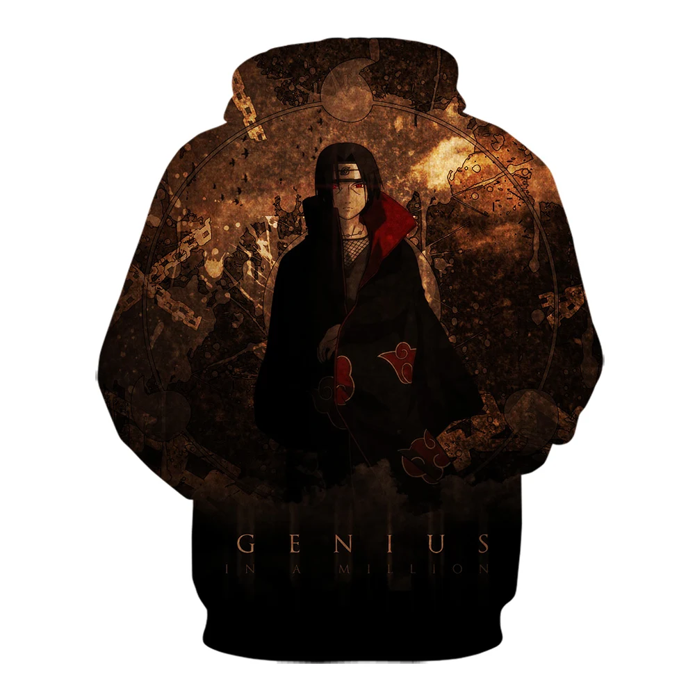 2020 для мужчин толстовки 3D принт героя аниме Наруто Девять Лис с капюшоном модная