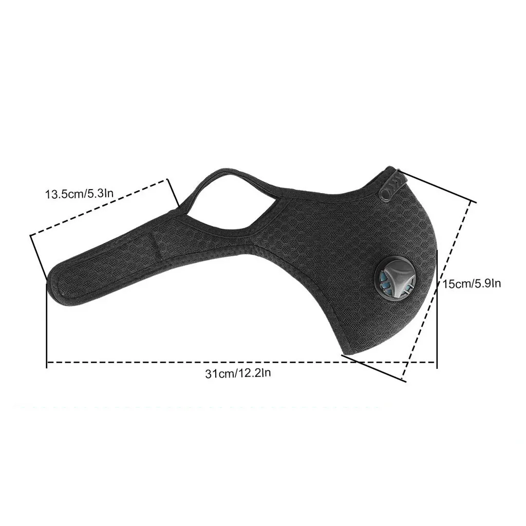 Спортивная маска для лица с фильтром из активированного угля Pm 2 5 верховой езды 10