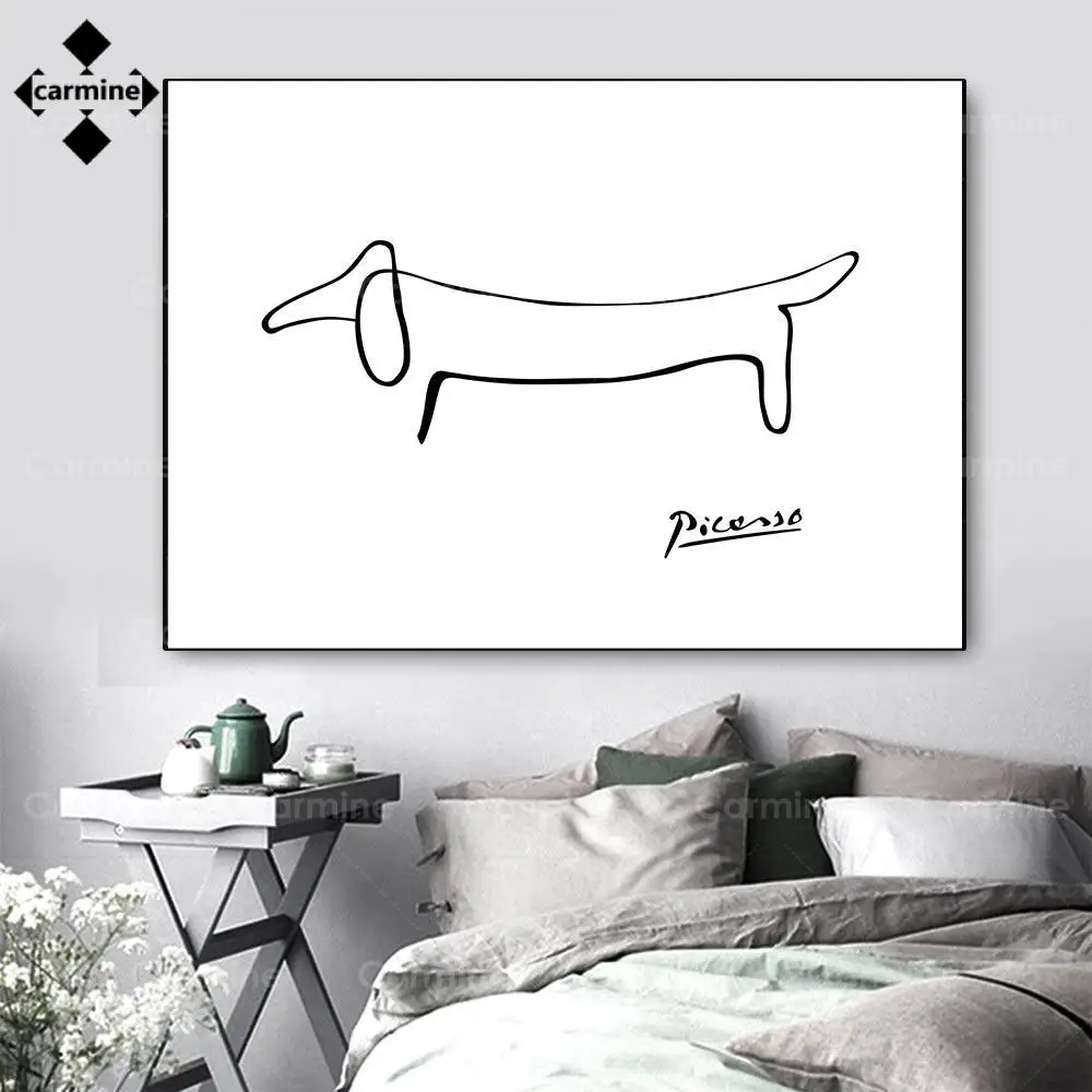 

Постер Пикассо, холст, абстрактная Настенная картина, современный холст, минималистичный декор, холст, живопись, черно-белый для украшения д...