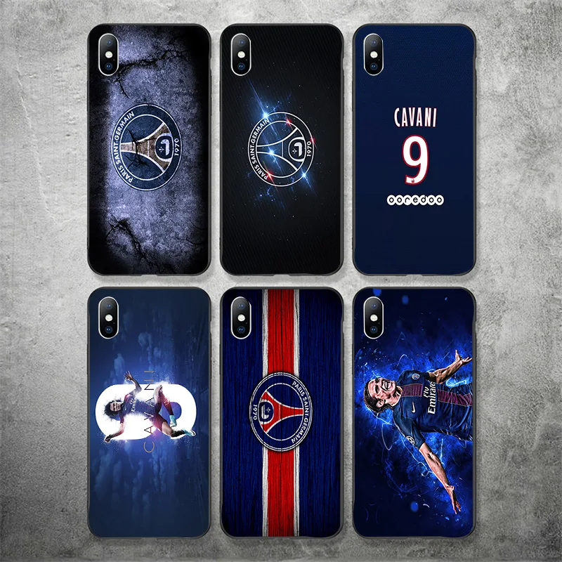Чехол для телефона FC Париж PSG iphone XR 11 Pro XS Max X 5 5S черный DIY мягкий чехол SE 7 8 6 6S 7Plus| |