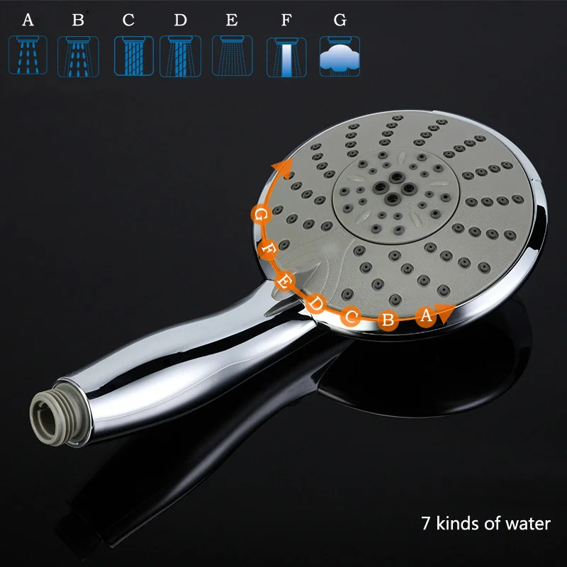 

Hand-held Shower ABS Electroplating 7-function Oxygenated Pressurized Water-saving Shower Head DCH7001CP