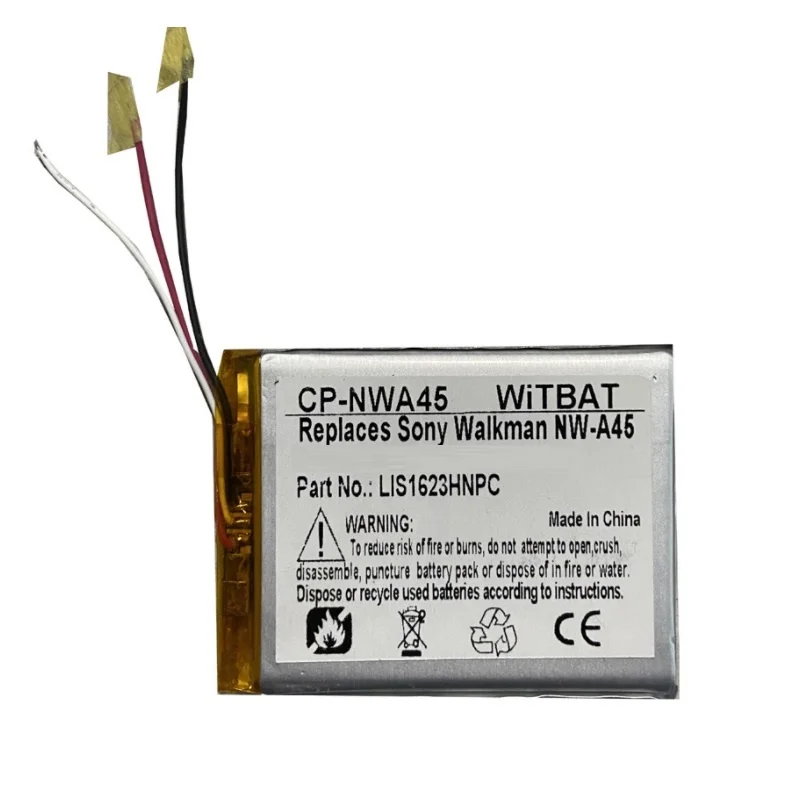 

New Battery for Sony Walkman NW-A55,NW-A56,NW-A57 Player Li-Polymer Rechargeable Pack Replacement 3.7V LIS1623HNPC