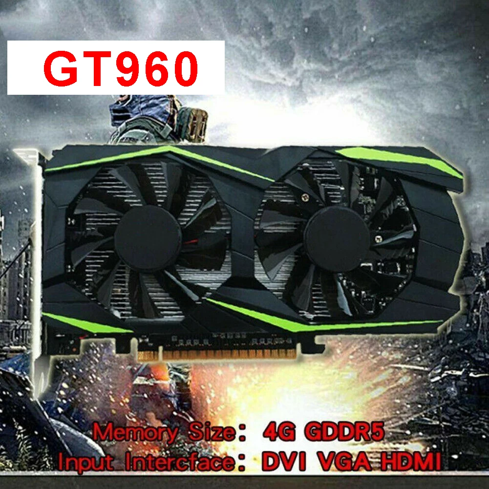 Игровая видеокарта с двумя вентиляторами DDR5 HDMI 4 Гб 128 бит | Компьютеры и офис