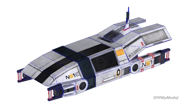 

Бумажная 3D модель самолета DIYMyModeI Mass Effect ut47 Kodiak Drop Fighter
