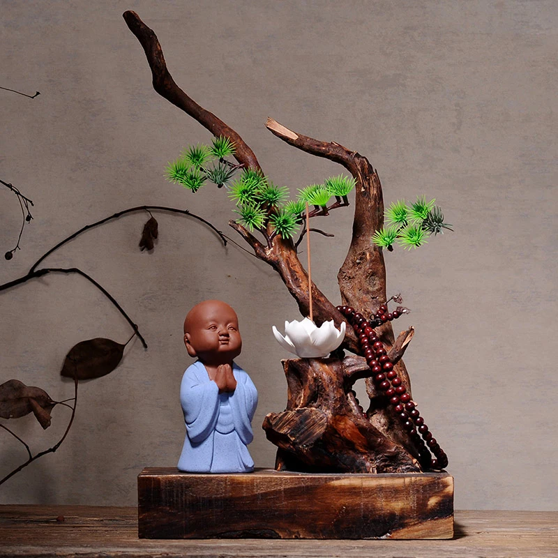 Маленькая милая статуя Будды статуэтка монаха тататагата Индия Йога мандала чай