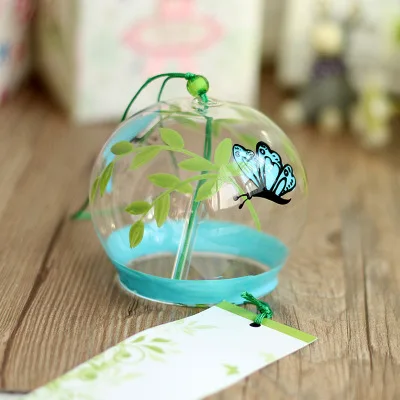 Butterflies Колокольчиков японский стиль Стеклянные китайские колокольчики Романтика chokecherry колокольчики - Цвет: Butterflies