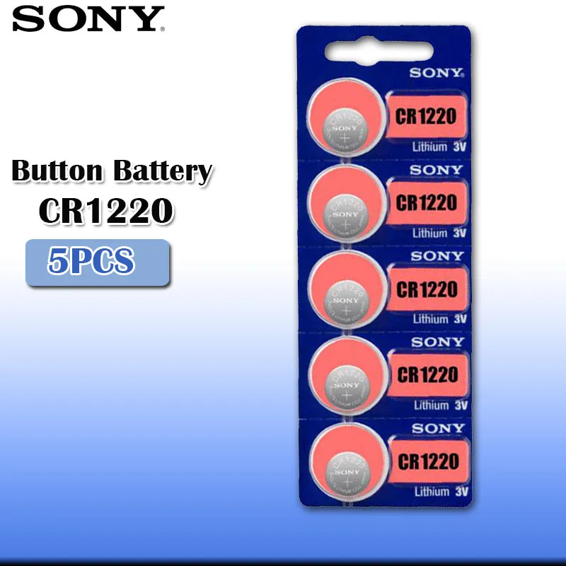 5 шт. sony CR1220 оригинальная литиевая батарея для ключей автомобиля часы пульт дистанционного управления игрушка cr 1220 ECR1220 GPCR1220 кнопочный аккумулятор