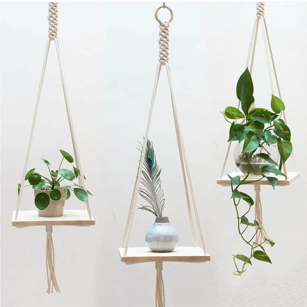 Растение ручной работы вешалка для комнаты висячая корзина ткацкое украшение в