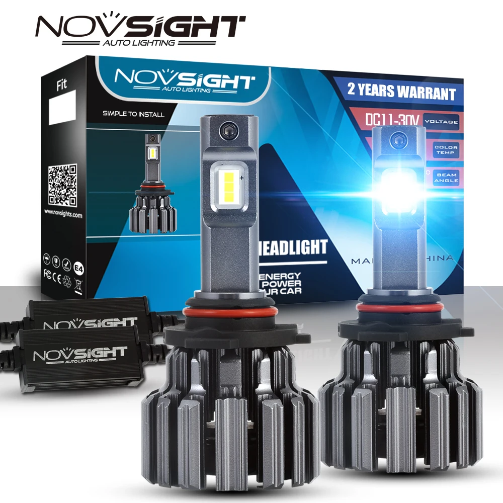 NOVSIGHT H4 светодиодный H7 автомобильный Светильник лампы H8 HB3 9005 9006 HB4 головной