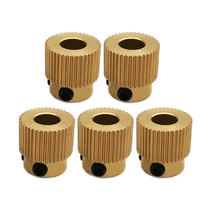 

5Pcs 3D Printer Extrusion Wheel Brass Gear Wheel 40 Tooth Gear for CR-10 Ender-3