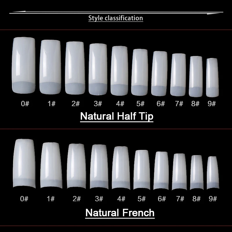 100 шт. Изогнутые Поддельные Акриловые французские Советы для дизайна ногтей