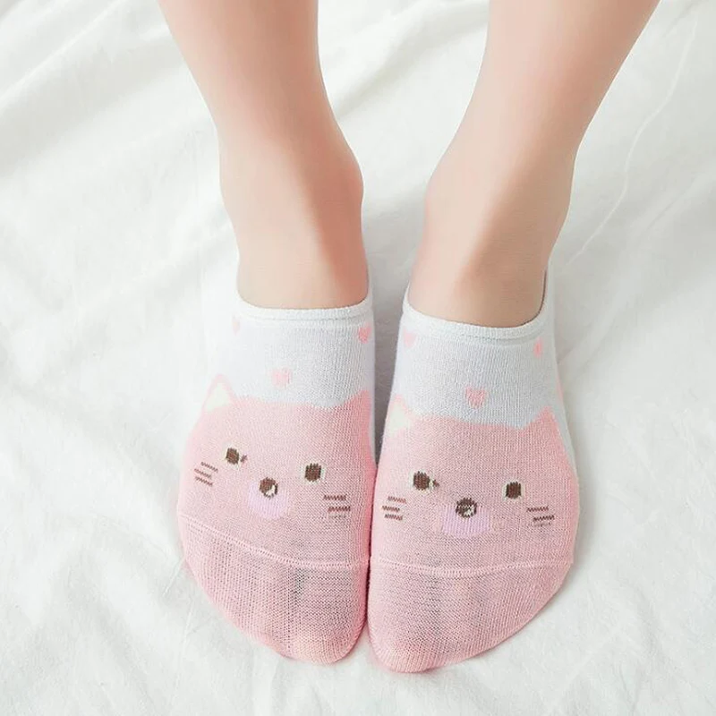 Носки женские хлопковые с мультяшным принтом 5 пар|Носки| |