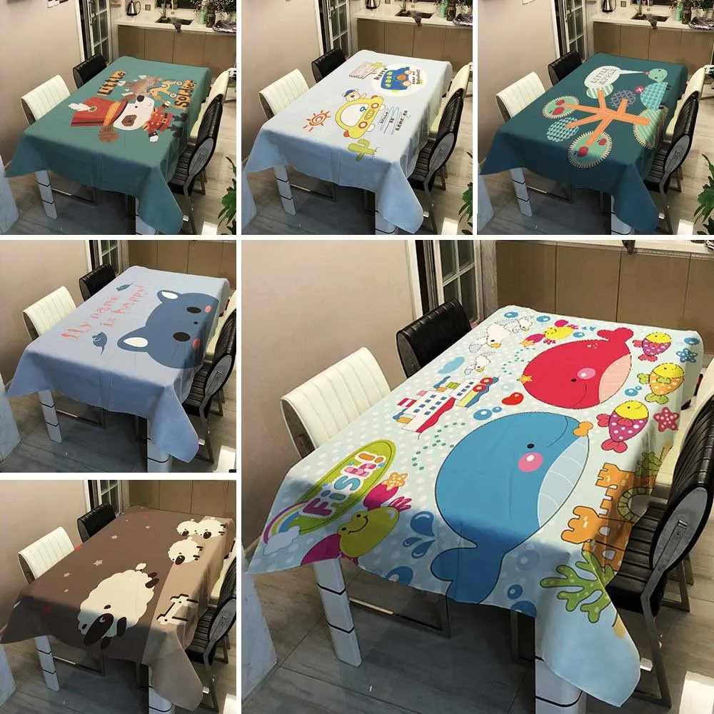 Полиэфирная ткань прямоугольная Водонепроницаемая скатерть американский стиль