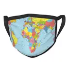 Многоразовая маска для лица с картой мира для взрослых, унисекс, Пылезащитная маска-респиратор для всей страны