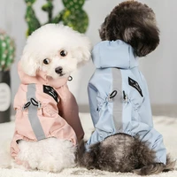 waterproof and breathable reflective pet raincoat summer outdoor puppy pet rain coat clothes for small medium dogs