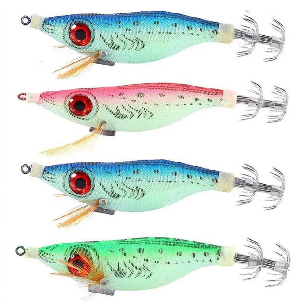 

40% Discounts Hot! Saltwater 3D Shrimp Fishing Lure Luminous Prawn Flick Bait Squid Jig Hook Tackle