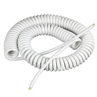 white color 2 3 cores copper spring spiral cable 0 3 0 75 1 5 square stretch length 2 5m 5m 10m 12m