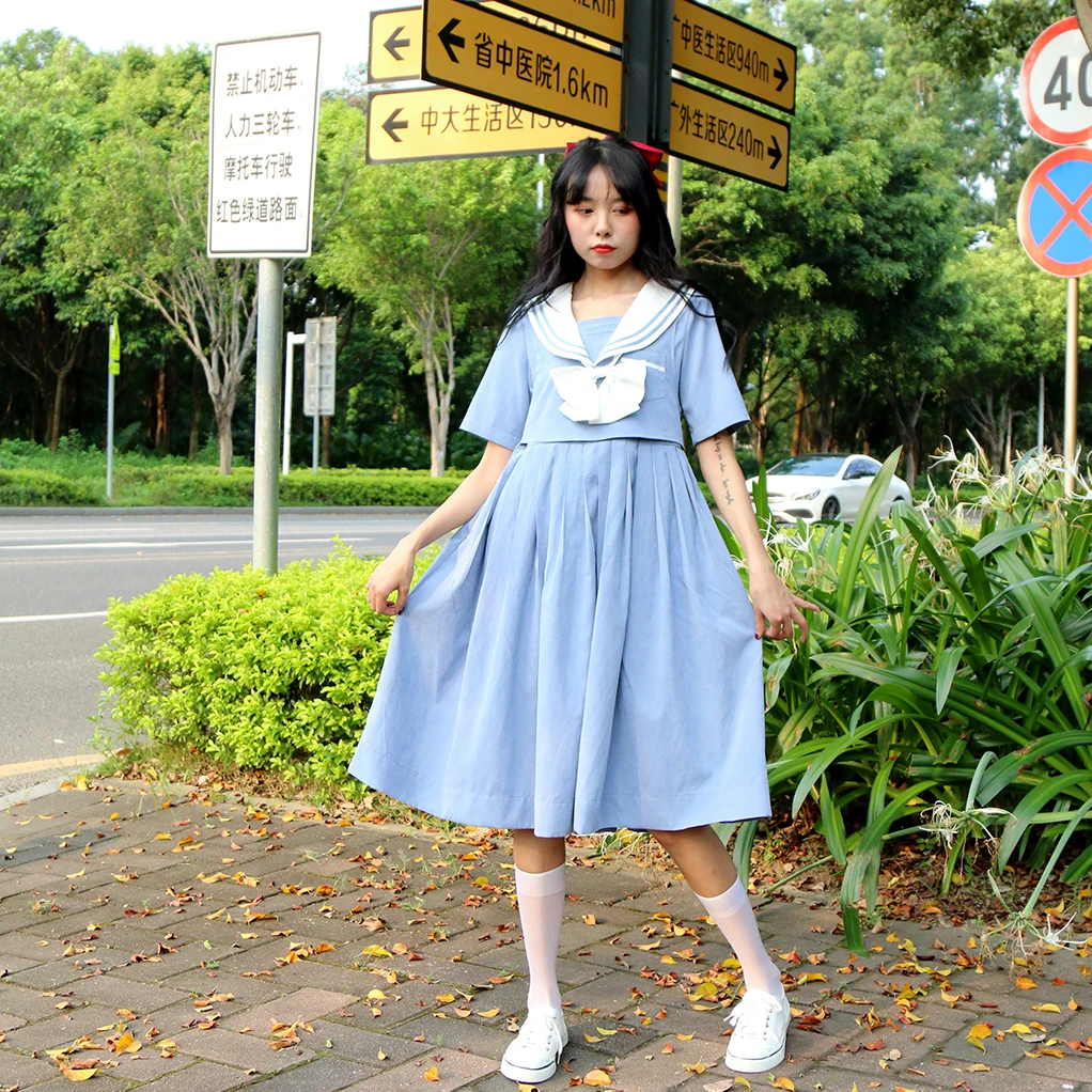 Школьное платье плиссированная юбка большого размера студенческий косплей